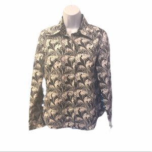 Women Tommy Hilfiger Button Down Floral Shirt 10